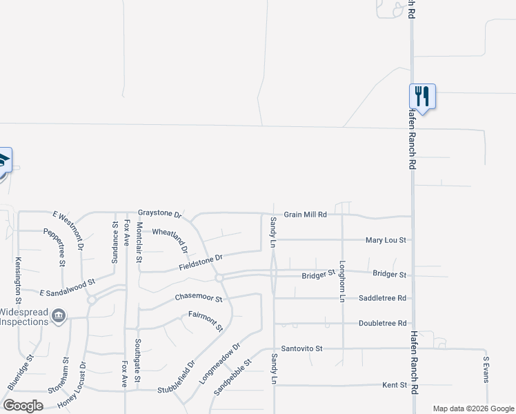 map of restaurants, bars, coffee shops, grocery stores, and more near 5490 Grain Mill Road in Pahrump