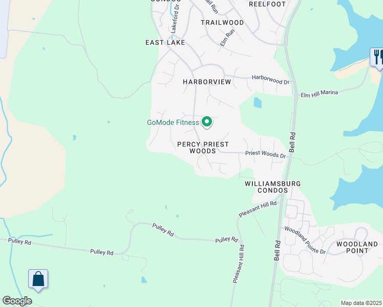 map of restaurants, bars, coffee shops, grocery stores, and more near 422 Woodsman Court in Nashville