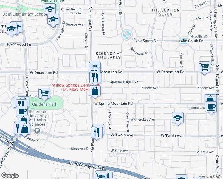 map of restaurants, bars, coffee shops, grocery stores, and more near 10075 Yellow Canary Avenue in Las Vegas