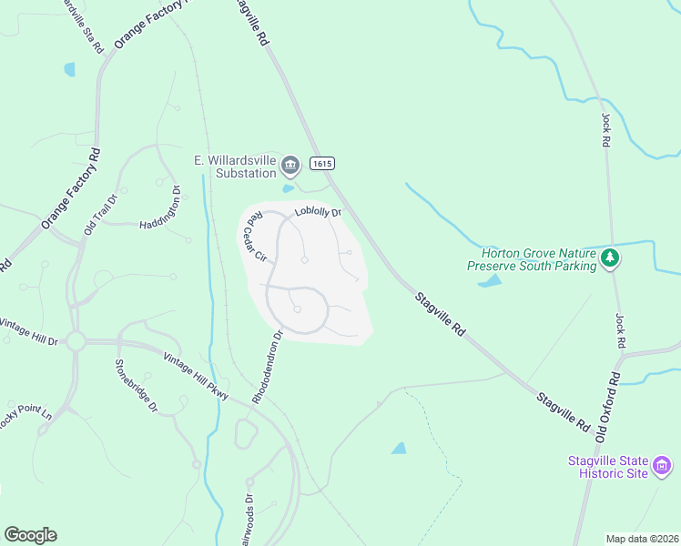 map of restaurants, bars, coffee shops, grocery stores, and more near 24 Arrowwood Court in Durham