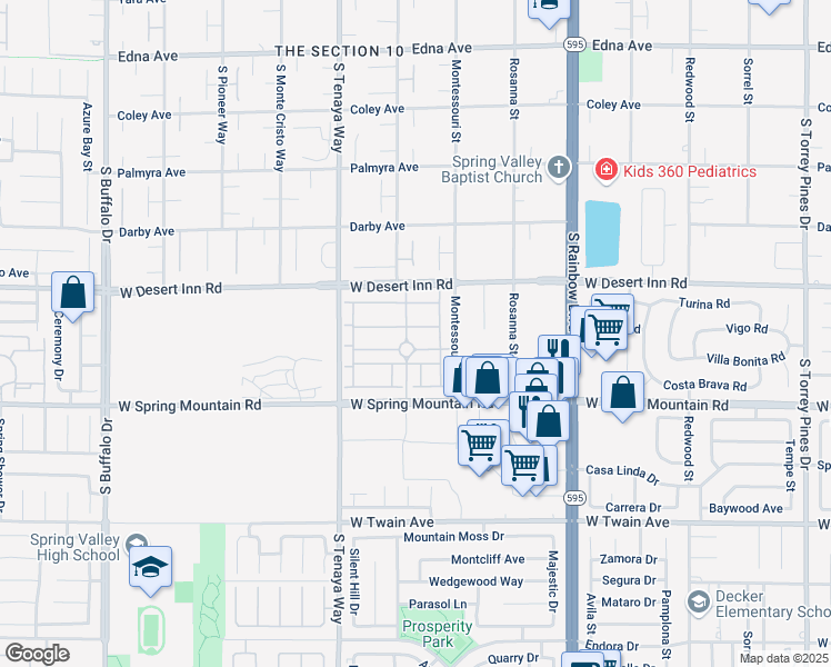 map of restaurants, bars, coffee shops, grocery stores, and more near 7183 Summer Grove Avenue in Las Vegas