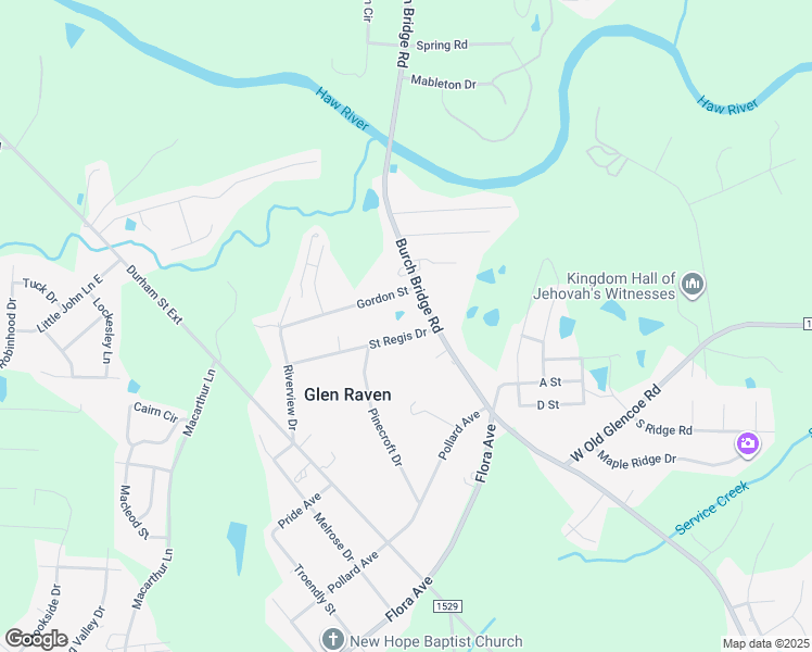 map of restaurants, bars, coffee shops, grocery stores, and more near 1236 Saint Regis Drive in Burlington