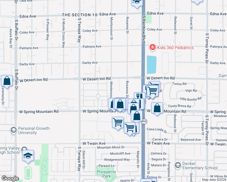 map of restaurants, bars, coffee shops, grocery stores, and more near 3397 Heavenly View Court in Las Vegas