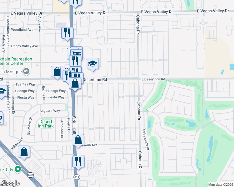 map of restaurants, bars, coffee shops, grocery stores, and more near 3365 Isle Royale Drive in Las Vegas
