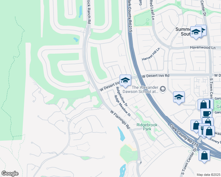 map of restaurants, bars, coffee shops, grocery stores, and more near 11311 Rising Ridge Avenue in Las Vegas