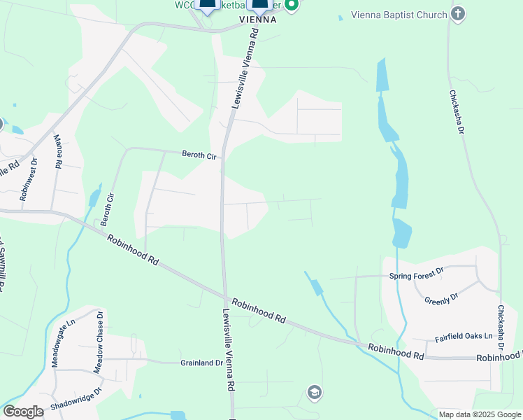 map of restaurants, bars, coffee shops, grocery stores, and more near 1501 Royal Ridge Drive in Pfafftown