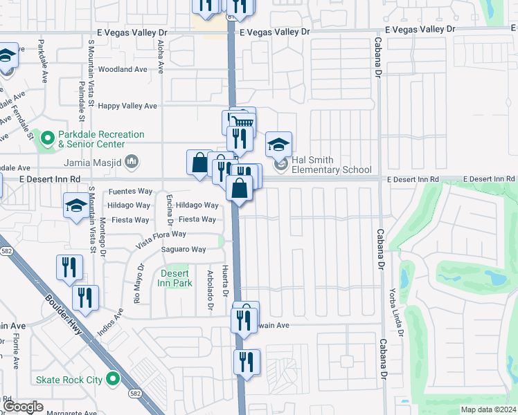 map of restaurants, bars, coffee shops, grocery stores, and more near 3348 Big Sur Drive in Las Vegas