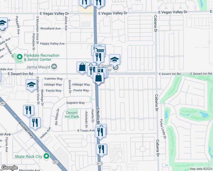 map of restaurants, bars, coffee shops, grocery stores, and more near 3348 Big Sur Drive in Las Vegas