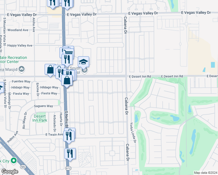 map of restaurants, bars, coffee shops, grocery stores, and more near 3350 Isle Royale Drive in Las Vegas