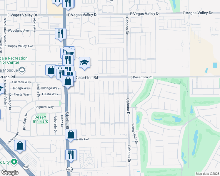 map of restaurants, bars, coffee shops, grocery stores, and more near 3350 Isle Royale Drive in Las Vegas