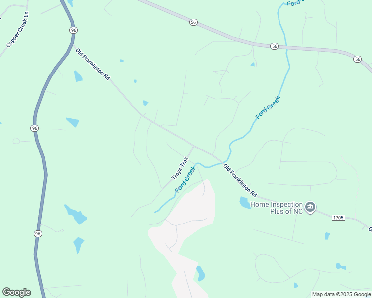 map of restaurants, bars, coffee shops, grocery stores, and more near 2119 Troys Trail in Franklinton
