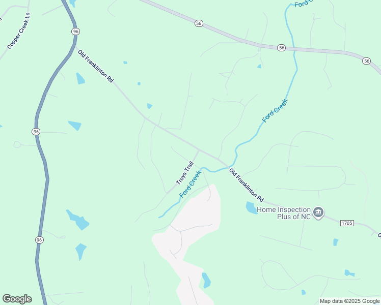 map of restaurants, bars, coffee shops, grocery stores, and more near 2119 Troys Trail in Franklinton