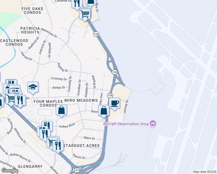 map of restaurants, bars, coffee shops, grocery stores, and more near 989 Tennessee 155 in Nashville