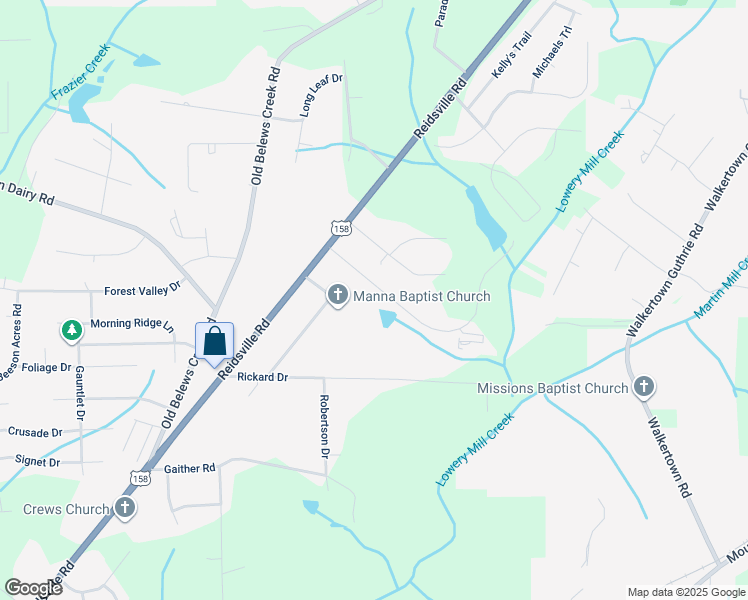 map of restaurants, bars, coffee shops, grocery stores, and more near 132 Stanley Avenue in Winston-Salem