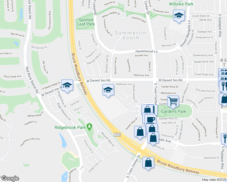 map of restaurants, bars, coffee shops, grocery stores, and more near 3363 Antique Rose Drive in Las Vegas