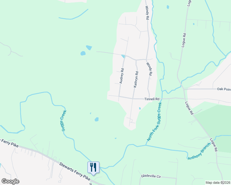 map of restaurants, bars, coffee shops, grocery stores, and more near 602 Audrey Road in Mt. Juliet