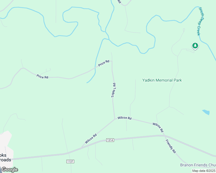 map of restaurants, bars, coffee shops, grocery stores, and more near 1241 Triple L Road in Yadkinville