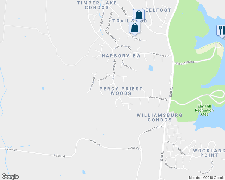 map of restaurants, bars, coffee shops, grocery stores, and more near 404 Woodsman Court in Nashville
