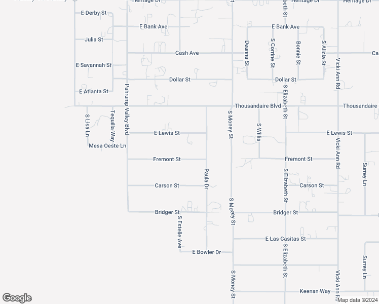 map of restaurants, bars, coffee shops, grocery stores, and more near 1310 Fremont Street in Pahrump