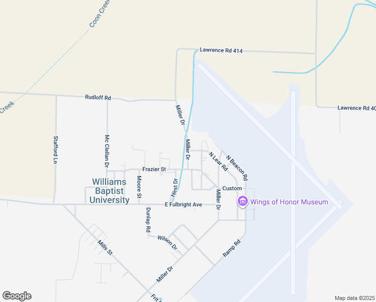 map of restaurants, bars, coffee shops, grocery stores, and more near 1st Street in Walnut Ridge