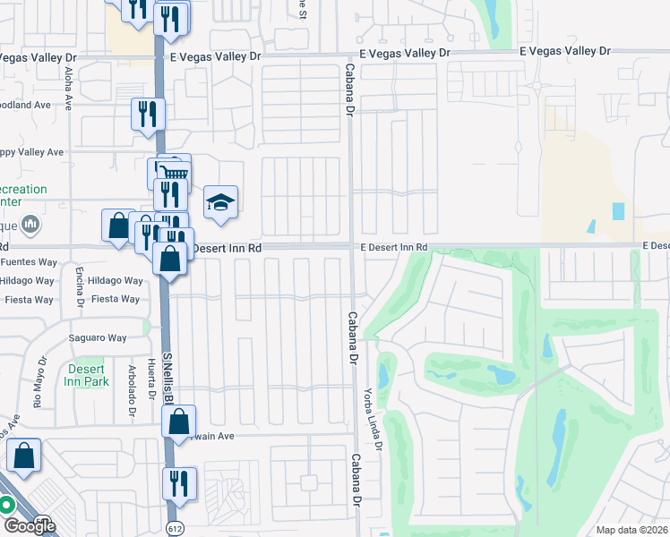 map of restaurants, bars, coffee shops, grocery stores, and more near 3331 Lost Hills Drive in Las Vegas