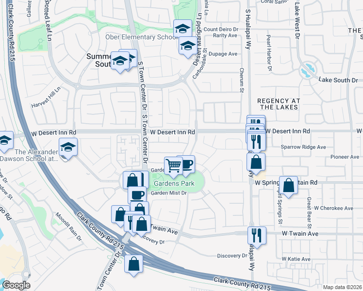 map of restaurants, bars, coffee shops, grocery stores, and more near 10459 Garden Rose Drive in Las Vegas