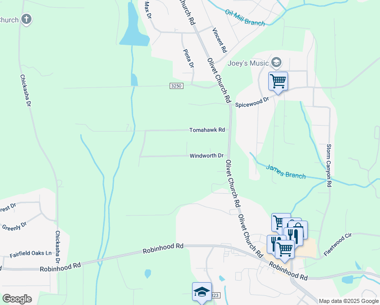 map of restaurants, bars, coffee shops, grocery stores, and more near 5727 Windworth Drive in Winston-Salem