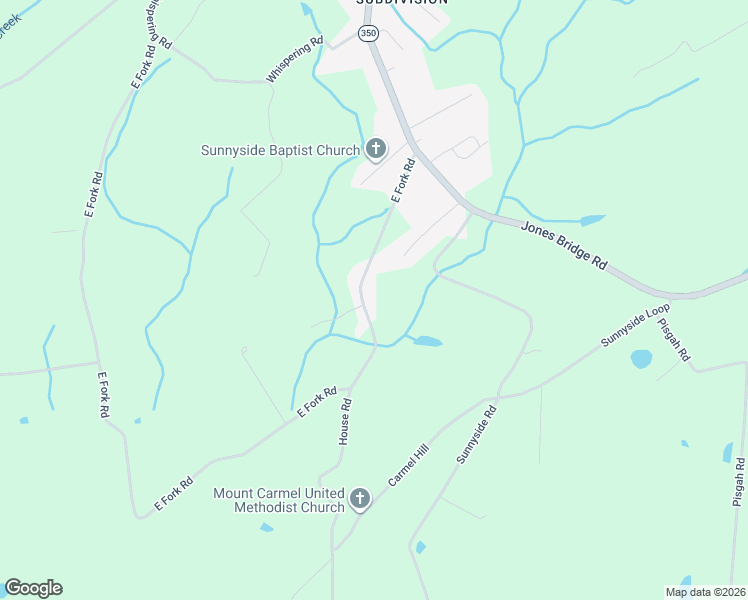 map of restaurants, bars, coffee shops, grocery stores, and more near 2070 E Fork Rd in Greeneville