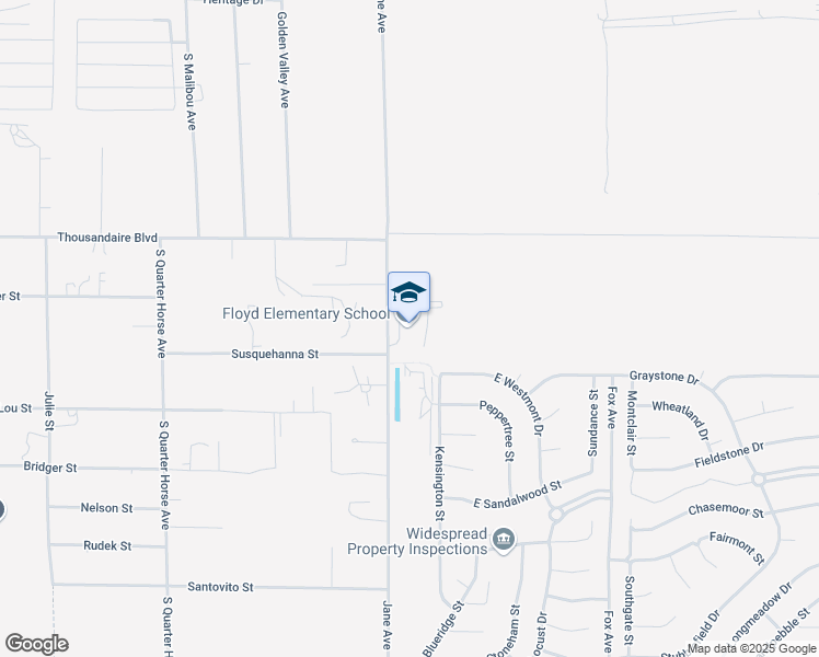map of restaurants, bars, coffee shops, grocery stores, and more near 6181 Jane Avenue in Pahrump