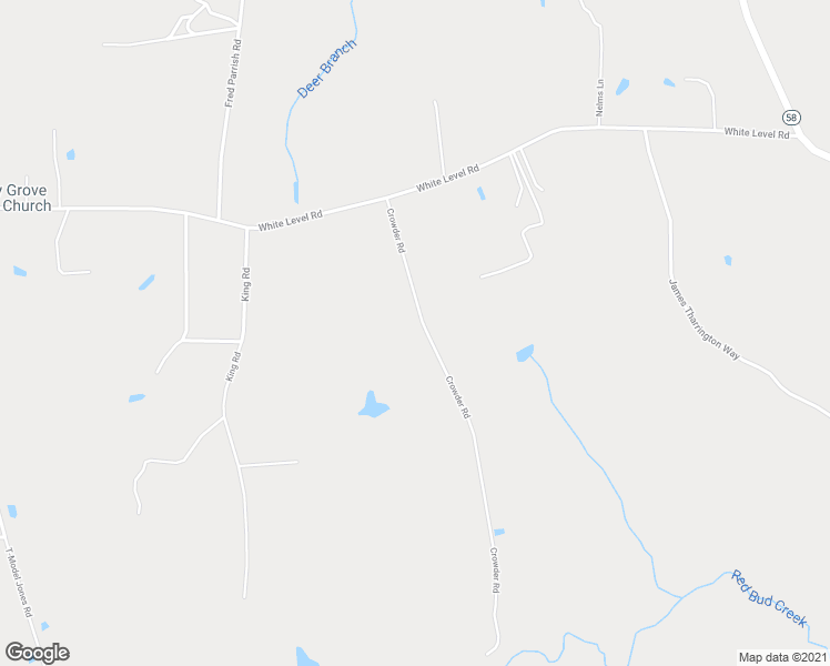 map of restaurants, bars, coffee shops, grocery stores, and more near 154 Crowder Road in Castalia