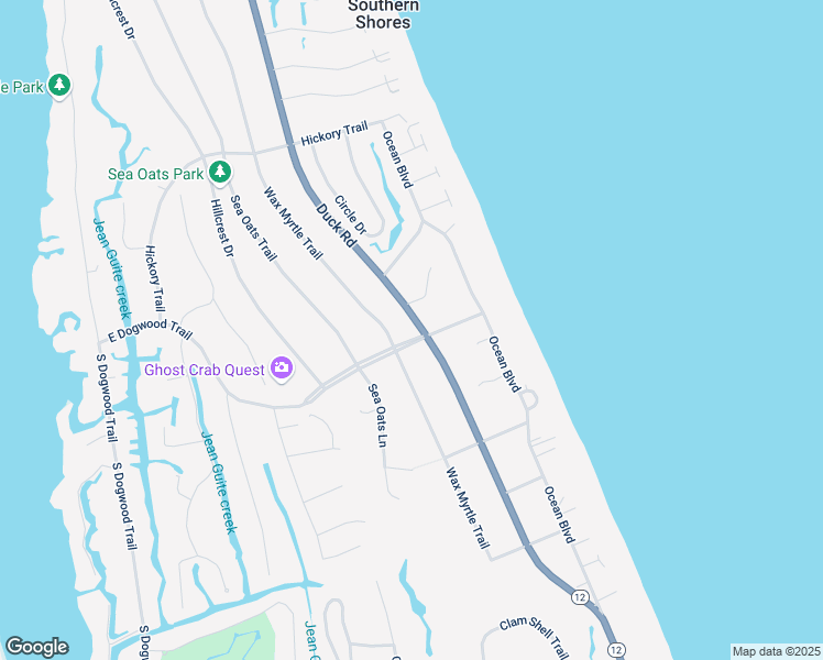 map of restaurants, bars, coffee shops, grocery stores, and more near 211 Duck Road in Kitty Hawk
