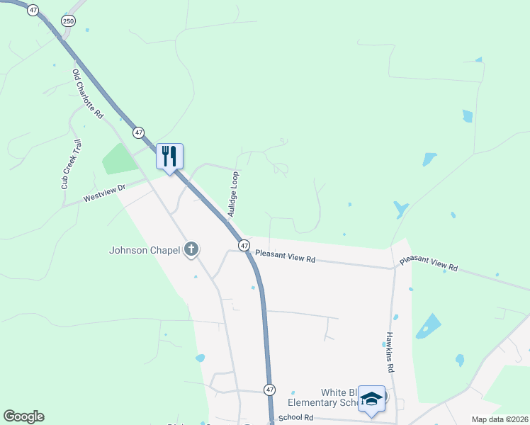 map of restaurants, bars, coffee shops, grocery stores, and more near 622 Whitfield Lane in White Bluff