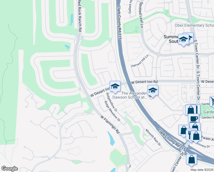 map of restaurants, bars, coffee shops, grocery stores, and more near 11235 La Madre Ridge Drive in Las Vegas