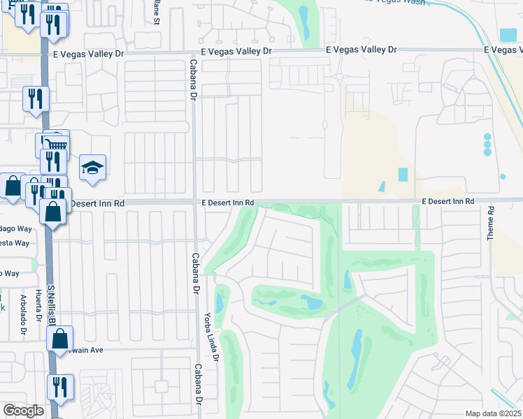 map of restaurants, bars, coffee shops, grocery stores, and more near 3311 Blue Ash Lane in Las Vegas