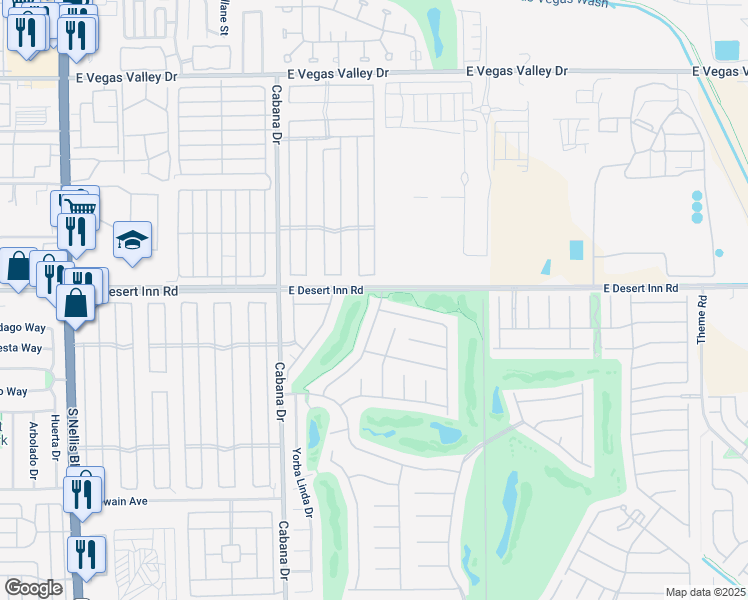map of restaurants, bars, coffee shops, grocery stores, and more near 3311 Blue Ash Lane in Las Vegas
