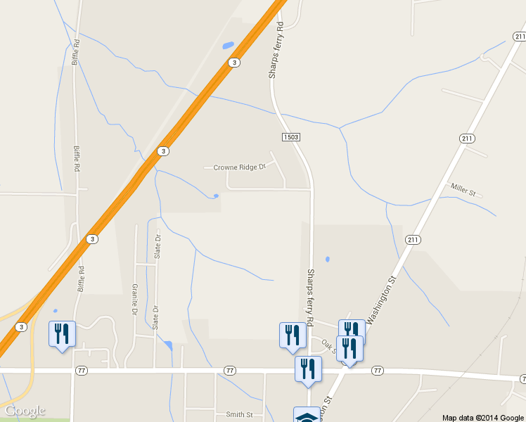 map of restaurants, bars, coffee shops, grocery stores, and more near 783 Sharps ferry Road in Newbern