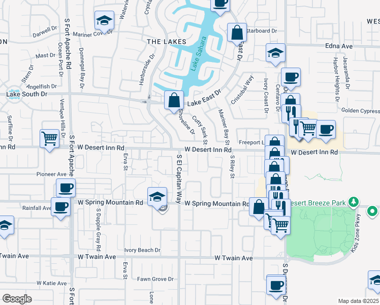 map of restaurants, bars, coffee shops, grocery stores, and more near 3308 Stacey Lyn Drive in Las Vegas