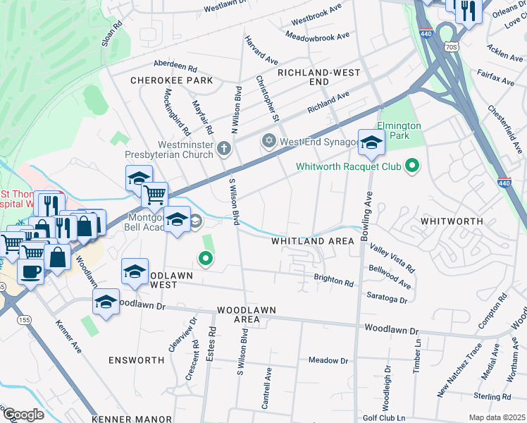 map of restaurants, bars, coffee shops, grocery stores, and more near 212 Cantrell Avenue in Nashville