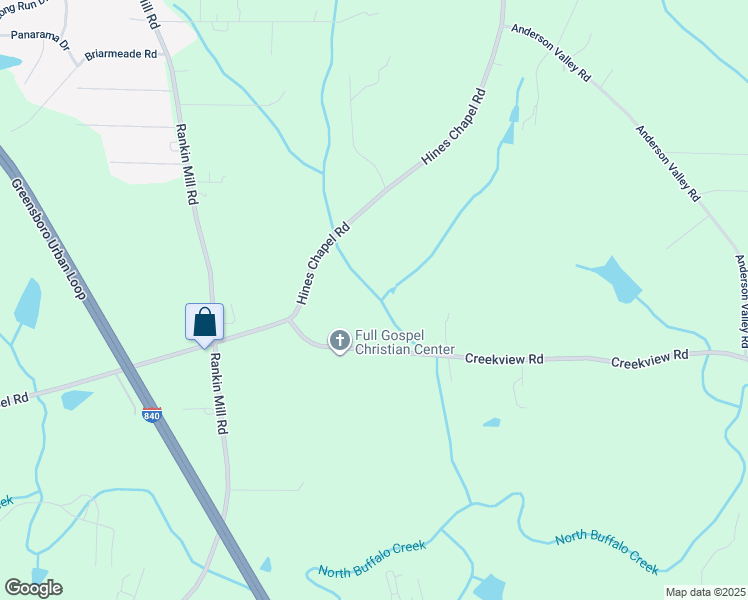 map of restaurants, bars, coffee shops, grocery stores, and more near 4629 Creekview Road in McLeansville