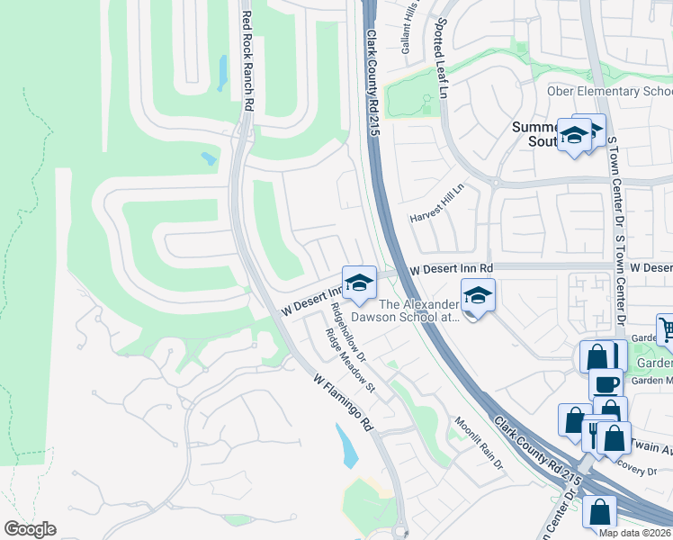 map of restaurants, bars, coffee shops, grocery stores, and more near 3338 Mission Creek Court in Las Vegas