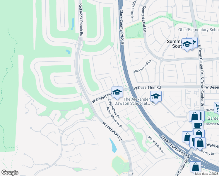 map of restaurants, bars, coffee shops, grocery stores, and more near 3338 Mission Creek Court in Las Vegas