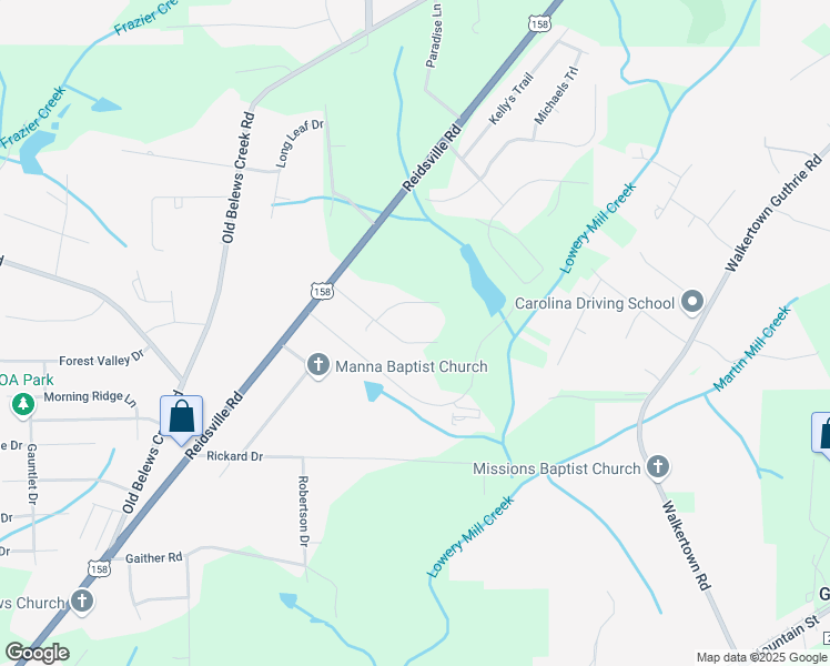 map of restaurants, bars, coffee shops, grocery stores, and more near 147 Angel Drive in Winston-Salem