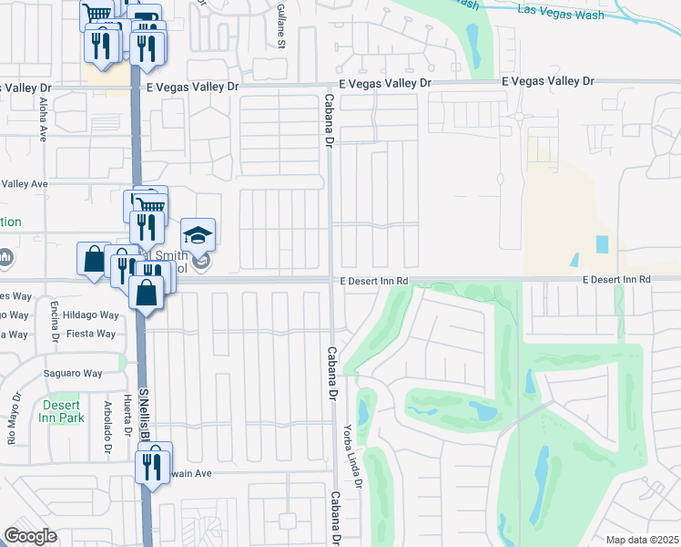 map of restaurants, bars, coffee shops, grocery stores, and more near 5411 Ario Road in Las Vegas