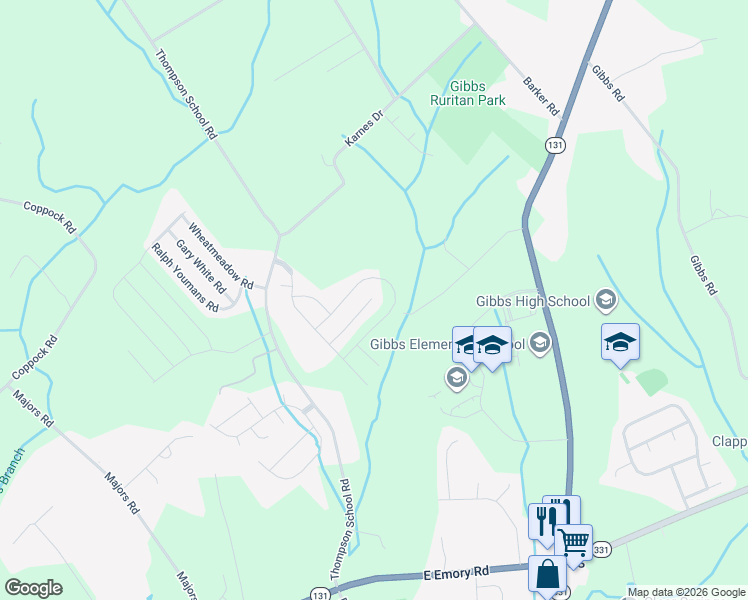 map of restaurants, bars, coffee shops, grocery stores, and more near 7155 Forest Willow Lane in Corryton