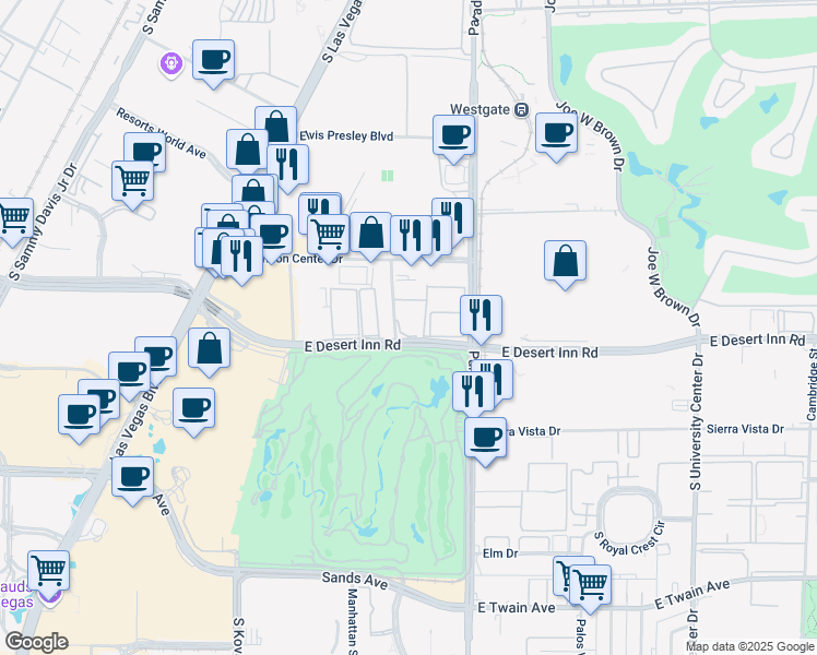 map of restaurants, bars, coffee shops, grocery stores, and more near 3244 Debbie Reynolds Drive in Las Vegas