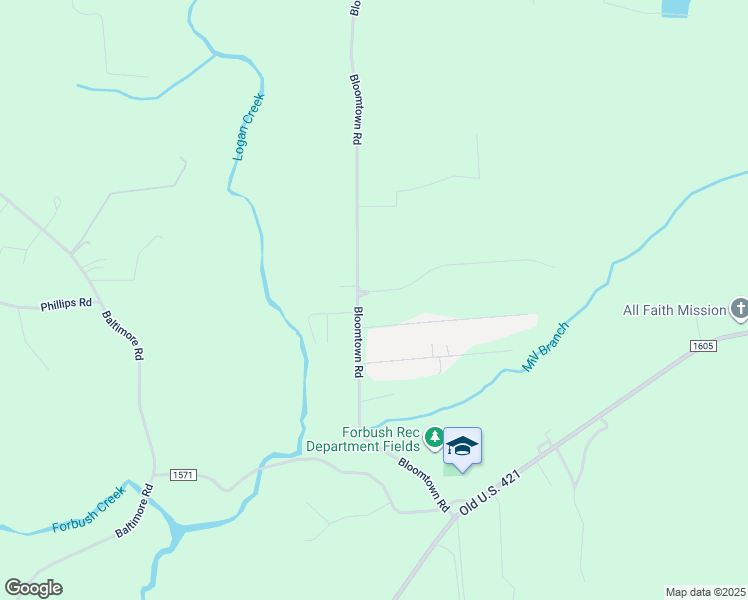 map of restaurants, bars, coffee shops, grocery stores, and more near 4102 Emmas Way in East Bend