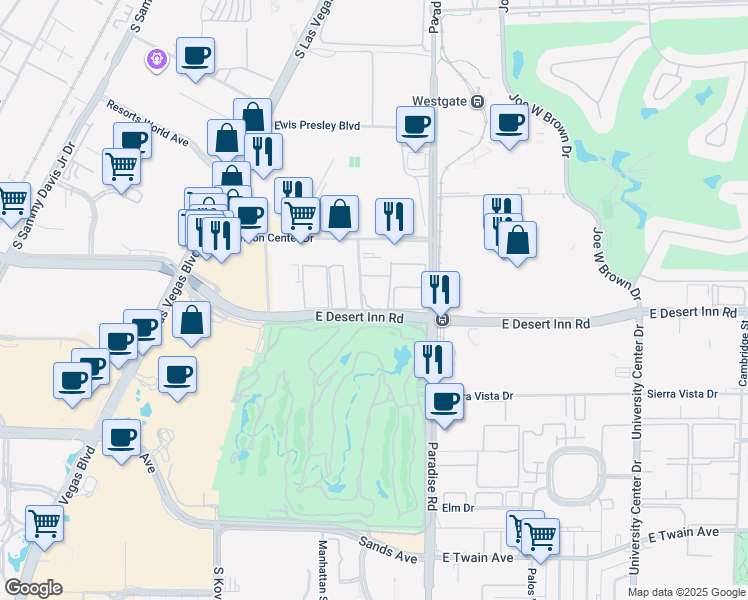 map of restaurants, bars, coffee shops, grocery stores, and more near 3244 Debbie Reynolds Drive in Las Vegas