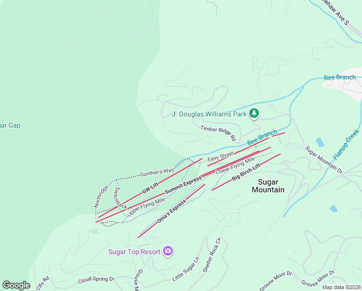 map of restaurants, bars, coffee shops, grocery stores, and more near 700 Elk Horn Road in Sugar Mountain