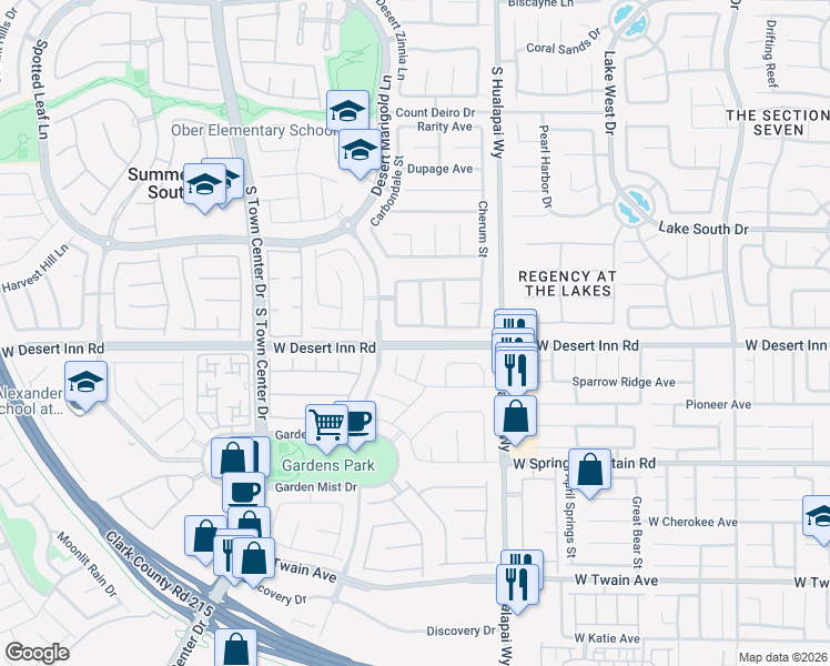 map of restaurants, bars, coffee shops, grocery stores, and more near 3289 Fossil Springs Street in Las Vegas