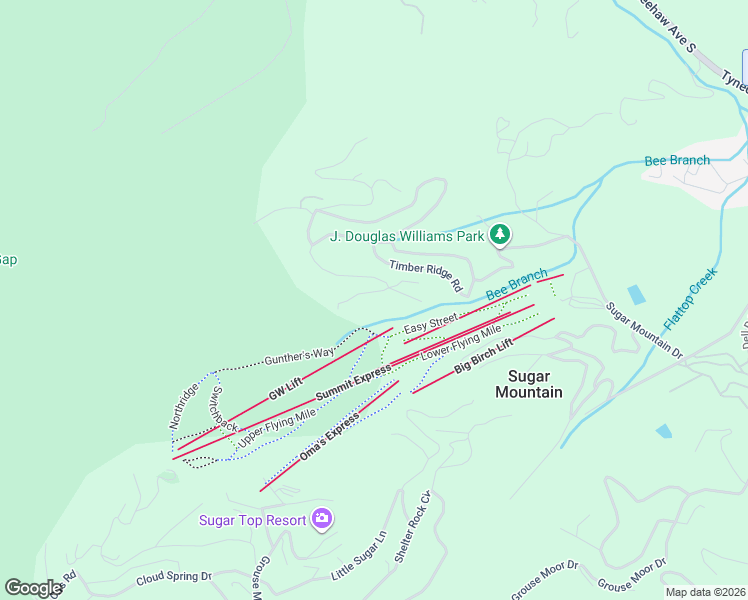 map of restaurants, bars, coffee shops, grocery stores, and more near 491 Elk Horn Road in Sugar Mountain